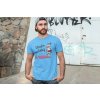 t shirt mockup of a man posing in front of a graffiti wall 28200(4)