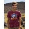 round neck tee mockup of a smiling man standing against some mountains for earth day m38194(3)
