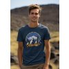 round neck tee mockup of a smiling man standing against some mountains for earth day m38194(5)