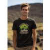 round neck tee mockup of a smiling man standing against some mountains for earth day m38194(2)