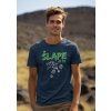 round neck tee mockup of a smiling man standing against some mountains for earth day m38194(2)