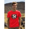 round neck tee mockup of a smiling man standing against some mountains for earth day m38194(3)
