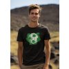round neck tee mockup of a smiling man standing against some mountains for earth day m38194(5)
