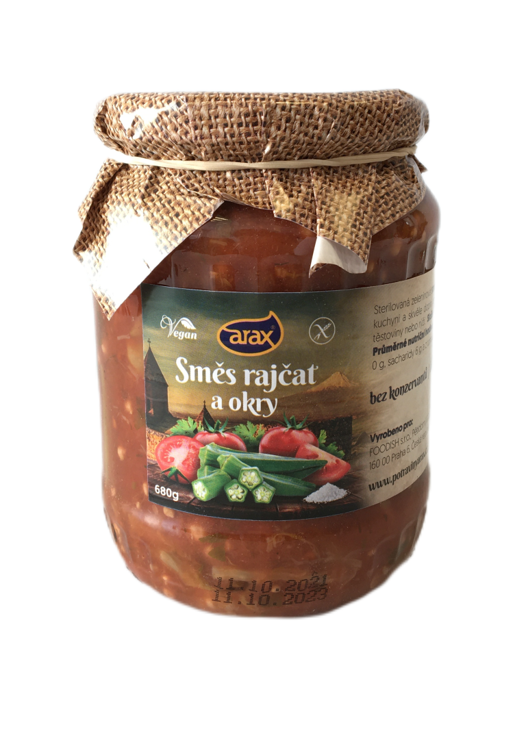 Směs rajčat a okry