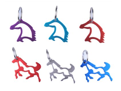 Klíčenka aluminium (Barva Zelená, tvar koník)