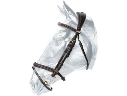 Uzdečka Kentaur s rozšířeným nátylníkem (Barva hnědá, Velikost full)