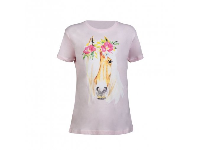 Tričko dětské HKM Flower Horse (Barva růžová, Vel. 110/116)