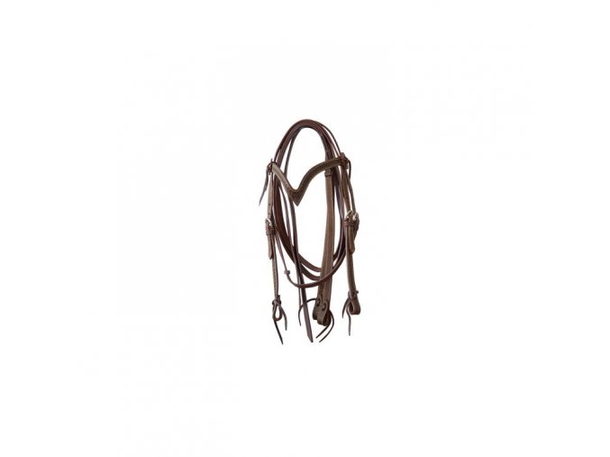 0025923 western bridle v browband basketflower tooling br00089 750