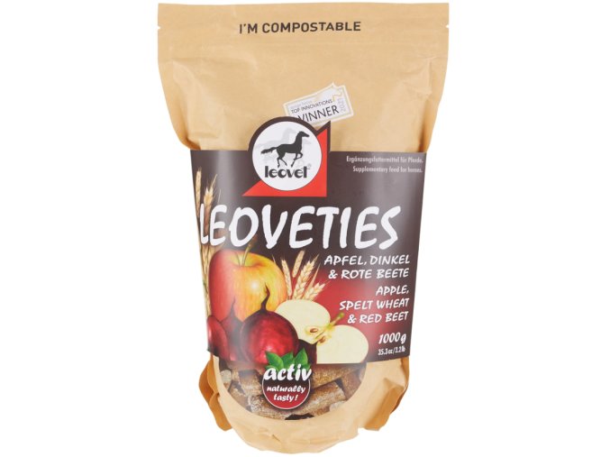 LEO120576 Pochoutky LEOVET Leoveties jablko cerv.repa spalda,1000 g