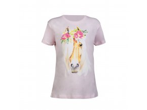 Tričko dětské HKM Flower Horse (Barva růžová, Vel. 110/116)
