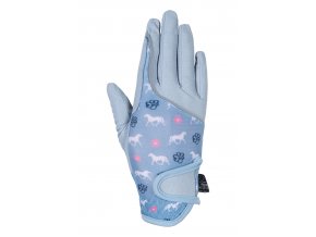 Dětské jezdecké rukavice HKM Bria (Barva Modrá, Vel. 6 let)