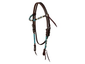 0049847 navajo sky beaded oiled western bridle plh01043