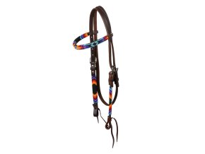 0049846 serape beaded oiled western bridle plh01045