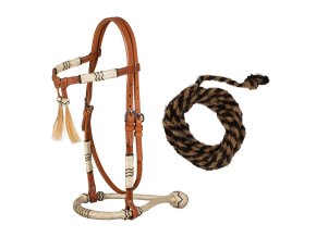 0042269 bosal bridle with horsehair reins plh01011