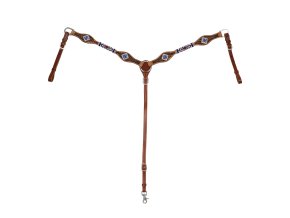 0046285 breastcollar with blue diamond decorations plh02004