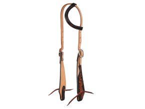 0044880 one ear western bridle dark floral tooling plh01035
