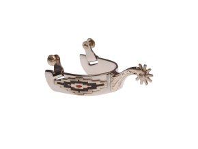 0009607 speroni western in acciaio inox con decorazioni navajo