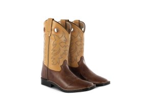 0037654 square toe western child boots browncognac ab00777