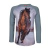 Tričko dětské s koněm Red Horse Pixel (Barva Staroružová, Vel. 116)