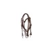 0025923 western bridle v browband basketflower tooling br00089 750