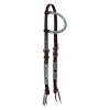 0049872 diamonds beaded oiled western one ear bridle plh01048