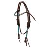 0049847 navajo sky beaded oiled western bridle plh01043