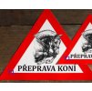 Samolepka "Přeprava koní" (druh skokový kůň)