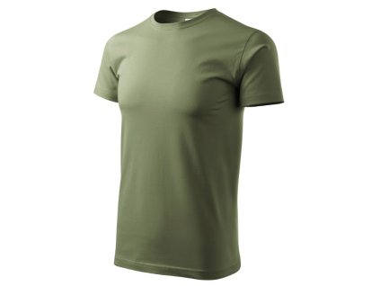 129 bavlnene triko basic khaki 3
