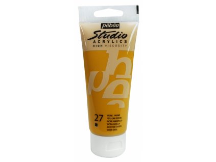 11777 akrylova barva pebeo studio acrylic 100 ml 027 okr zluty