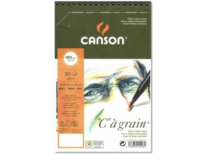 8780 graficky papir canson cagrain blok krouzkovy a5 180g 30 listu