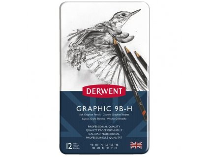 7553 2 sada mekkych umeleckych tuzek derwent 34215 graphic soft 9b h