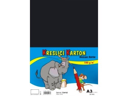 428 kreslici karton a3 180 g cerny