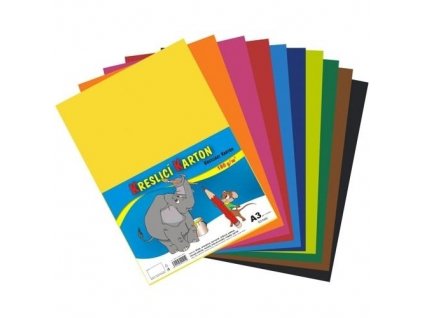 6341 kreslici karton a3 180g 50 archu mix barev
