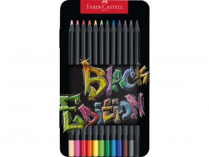 116413 pastelky black edition plechovy box 12