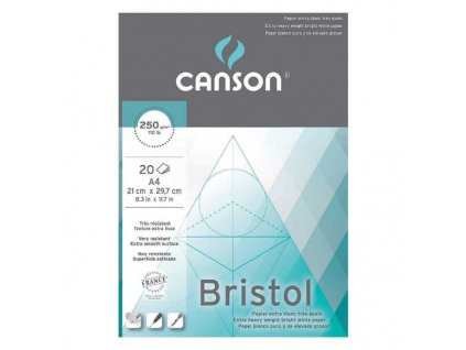 67266 papir canson bristol blok graficky a3 250g 20 listu