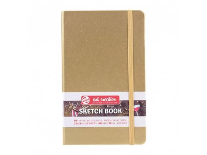 71498 5 skicak royal talens sketch book 13x21 cm 140g 80 listu zlaty