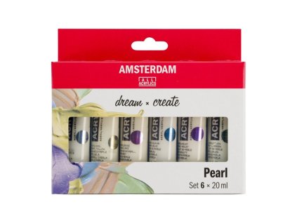 sada akrylove barvy amsterdam standard perletove odstiny 6x20ml