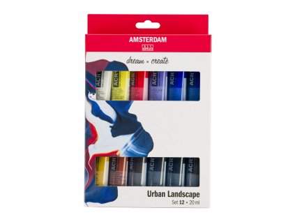 72470 akrylove barvy talens amsterdam acryl set 12x20 ml landscape