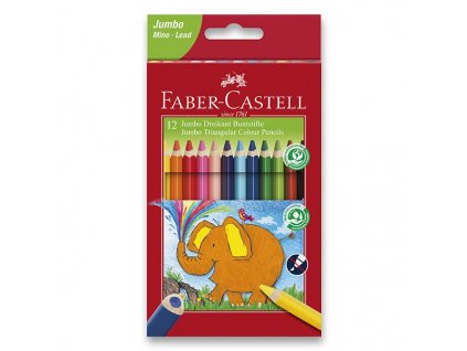 72728 pastelky faber castell extra jumbo trojhranne 12ks