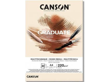 Skicák Canson Graduate Mix-Media Natur A4 220g 30 listů - béžový