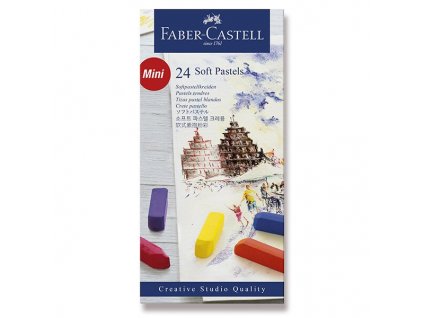 Suché pastely mini 24 Faber Castel modrá řada