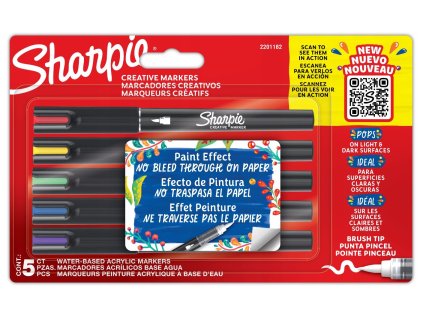 akrylovy popisovac sharpie acrylic marker bullet 5ks 1