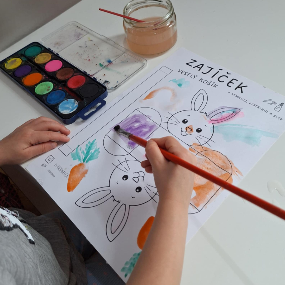 Velikonoční košíček z papíru: jednoduché tvoření pro děti ve školce