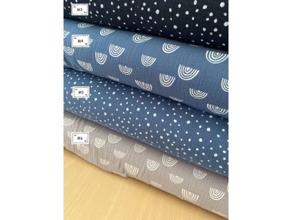 Mušelín - duha (Barva Starorůžová)