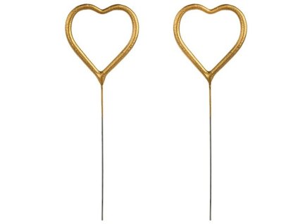 PRSKAVKA Srdce zlate 2ks 55ZO1019