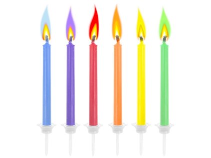 SVICKY dortove s barevnym plaminkem 5cm 6ks 12PFS6KP