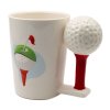 de ceramic mug golf ball handle