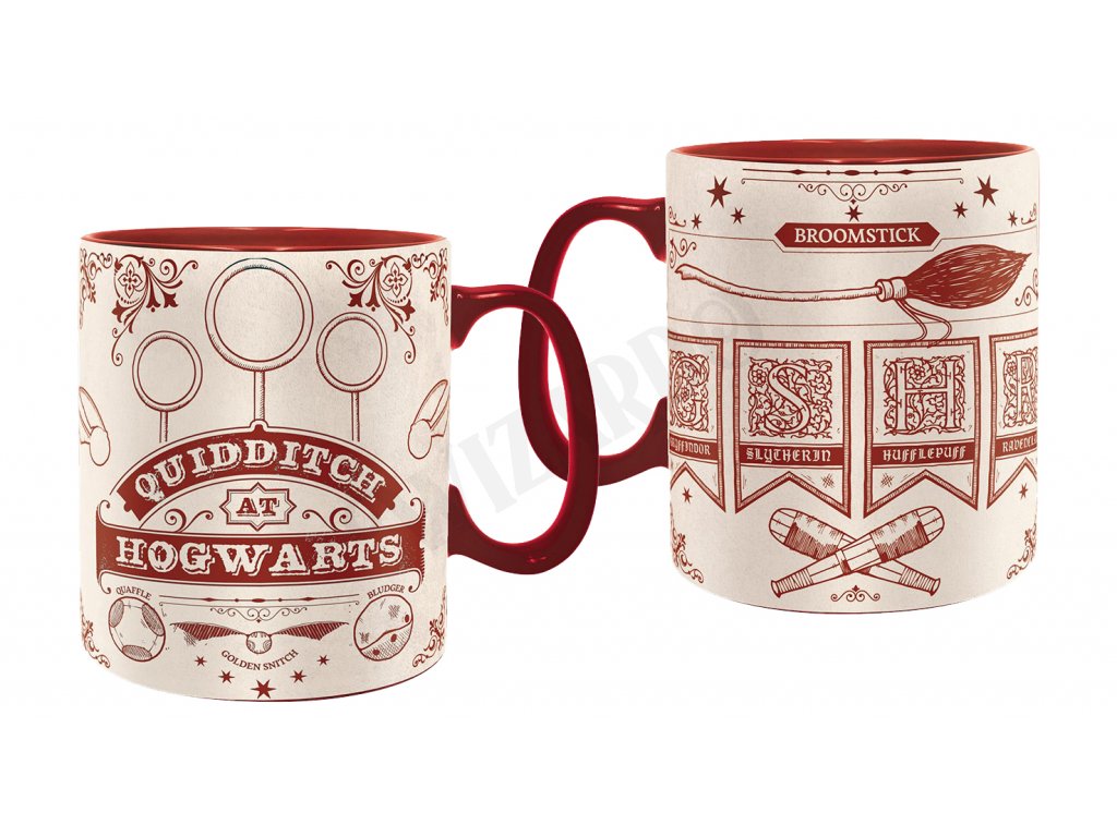 harry potter mug 460 ml quidditch box x2