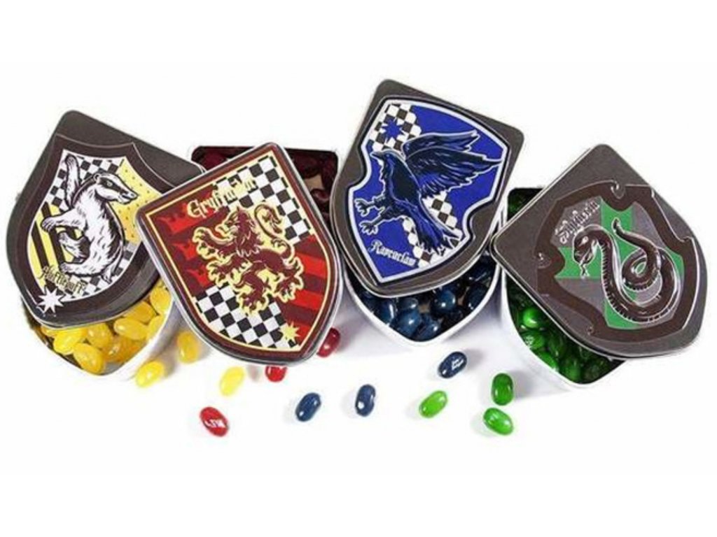 harry potter hogwarts house crest tins with jelly