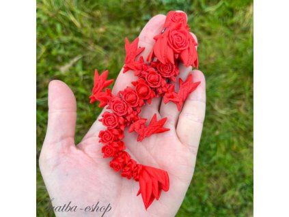 Růžičkový dráček Červenáček mládě délka 17 cm 3D tisk